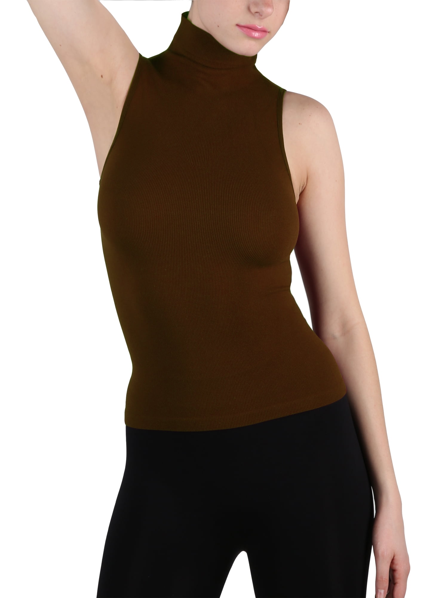 mock turtleneck tank
