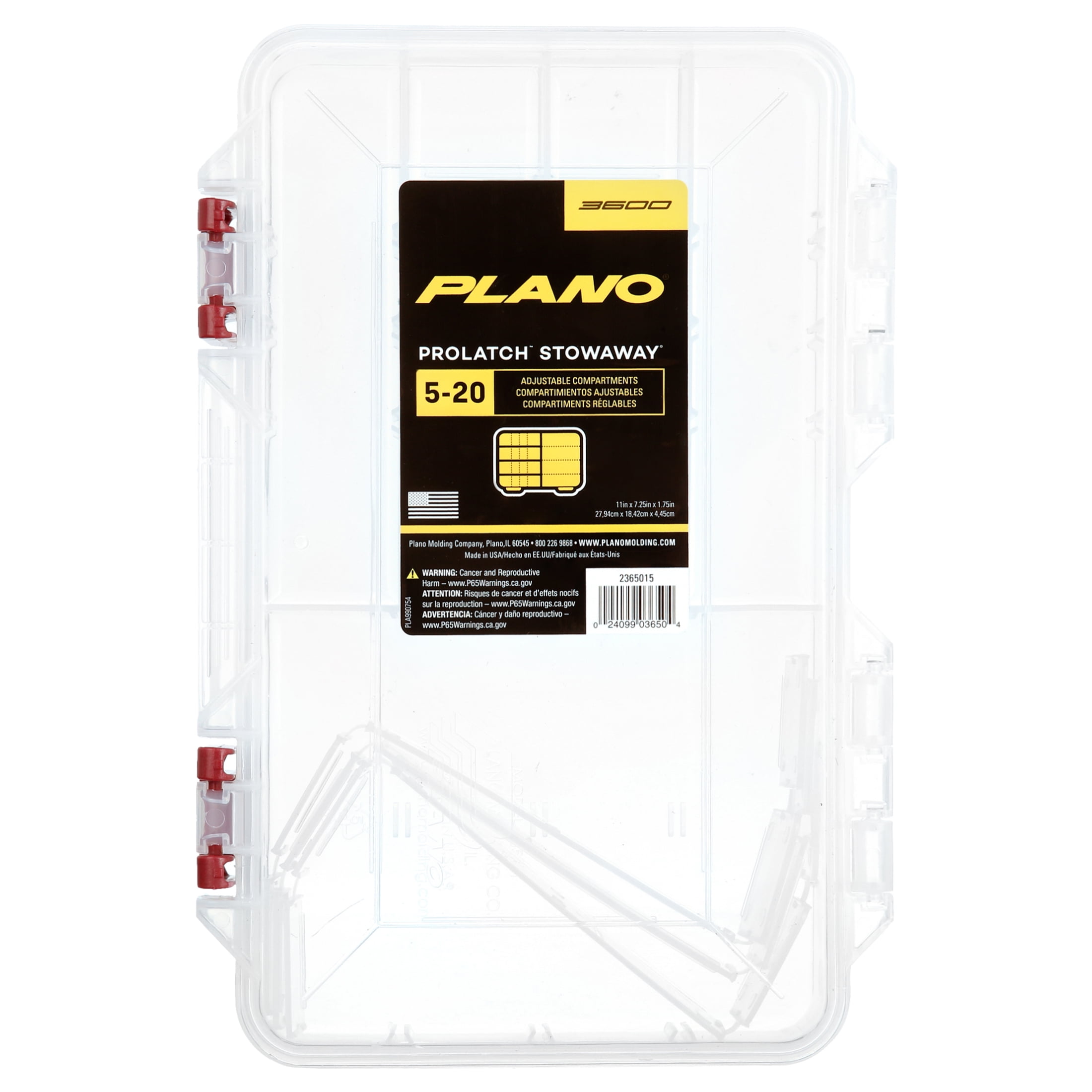 Plano 3650 ProLatch Stowaway, 4-Pack Fishing Storage Utility Boxes