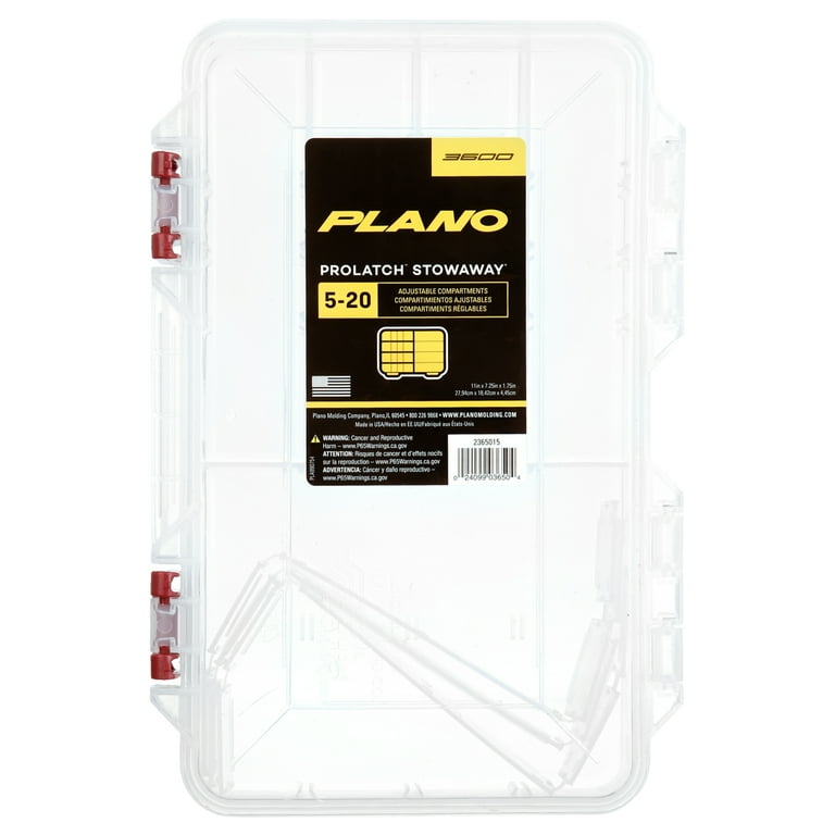 Plano Medium Pro-Latch Fishing Tackle Box with 4 Trays, 21 Compartments