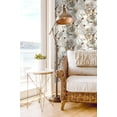 thumbnail image 2 of NextWall Harry & Grace Ink Rose Peel and Stick Wallpaper 20.5 in. W x 18 ft. L - Mocha & Blue Mist, 2 of 8