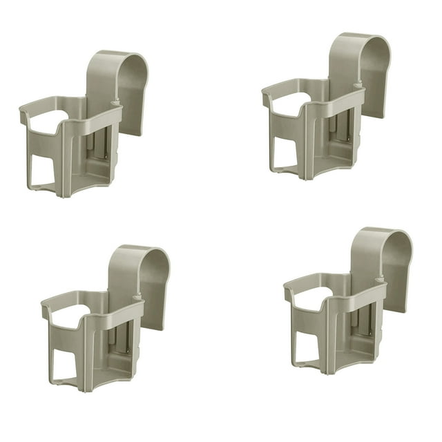 Ganchos para colgar bebidas refrescantes - Vaso para piscina elevada, apto para la mayoría de piscinas - Sin derrames con accesorios resistentes para bebidas - Portavasos de 4 piezas