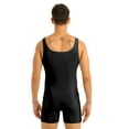 thumbnail image 6 of Yartina Men's Wrestling Singlets Bodysuit Slim Fit Sport Leotard Jumpsuits Athletic Sleeveless Tank Black M, 6 of 7