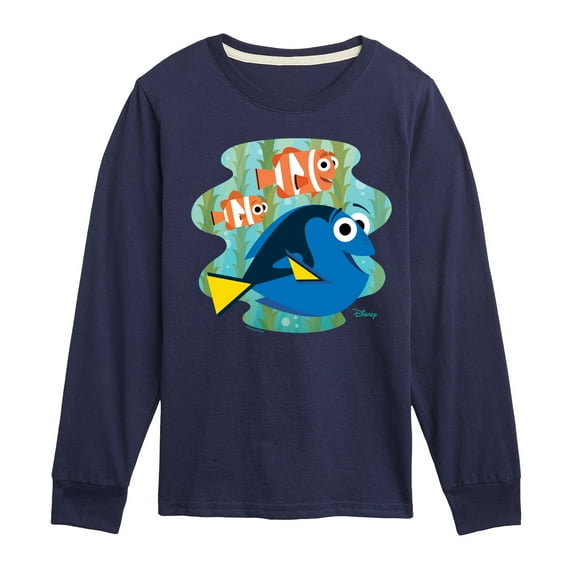 Disney Finding Dory - Dory, Nemo, & Marlin - Toddler & Youth Long Sleeve Graphic T-Shirt