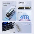 thumbnail image 3 of M2 SSD Enclosure M.2 NVMe+NGFF Dual Protocol SSD Enclosure USB 3.2 Gen2 10Gbps Transparent External Drive Case for PC A, 3 of 6