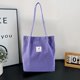 thumbnail image 5 of Bolso Tote de Pana, Comprador de Gran Capacidad, Bolsa de Comestibles con Correa de Hombro Ajustable, Cierre de Broche, Diseño Ligero, 37.5 x 34 x 30 cm para Viajes, Salidas, Compras, 5 of 6
