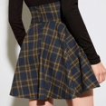 thumbnail image 3 of Jupe Femme Mode Rétro Punk à Carreaux Imprimée à Bretelles avec Fermeture Éclair Jupe Courte, 3 of 6