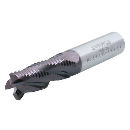 

Accusize Standard Tooth M42 8% Cobalt Tialn Roughing End Mill 5/8 by 5/8 by 1-5/8 Flt Length 1102-0058