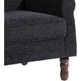 thumbnail image 3 of DREAMSIDEA High Back Accent Chair Set of 2 Upholstered Wingback Chair Button Tufted Arm Chair with Solid Wood Frame for Living Room, Dark Blue, 3 of 7