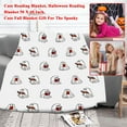 thumbnail image 5 of Ghost Reading Books Blanket, 2025 New Halloween Ghost Reading a Book Throw Blanket, Halloween Spooky Knitting Ghosts Readings Blankets, fits Couch Sofa Suitable for All Season, 31.49x47.24 Inch, 5 of 6