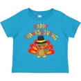 thumbnail image 3 of Inktastic Happy Thanksgiving Cute Turkey in Pilgrim Hat Boys or Girls Toddler T-Shirt, 3 of 5