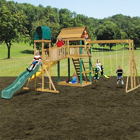 Hedstrom Cedar Gables II Wooden Gym Set