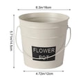 thumbnail image 2 of Set of 4 Galvanized Metal Flower Pots with Handles – Small Rustic Planters for Indoor Outdoor Garden Decor, Vintage Style Mini Vases for Home, Patio, or Balcony, 2 of 5