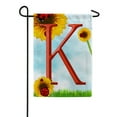 thumbnail image 2 of America Forever Summer Sunflower Ladybugs Monogram Garden Flag Letter K 12.5 x 18 inches Yellow Floral Spring Double Sided Vertical Outdoor Yard Lawn Decorative Yellow Hello Sunshine Garden Flag, 2 of 5