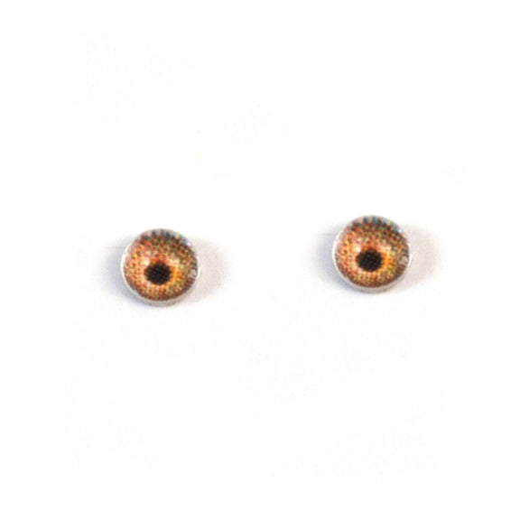 4mm Miniature Light Brown Doll Glass Eyes