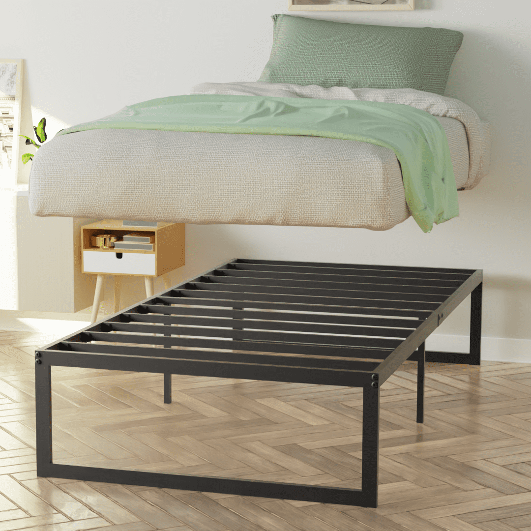 NapQueen Alpha 14" Metal Platform Bed Frame, Twin