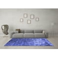 thumbnail image 3 of Ahgly Company Machine Washable Indoor Rectangle Oriental Blue Industrial Area Rugs, 5' x 7', 3 of 4
