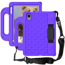 Feishell For Samsung Galaxy Tab A7 10.4-Inch 2020 (SM-T500/T505/T507) with Pencil Holder Adjustable Shoulder/Hand Strap Kickstand Rubber Three Layer Convertible Handle Cover Kids Friendly, Purple