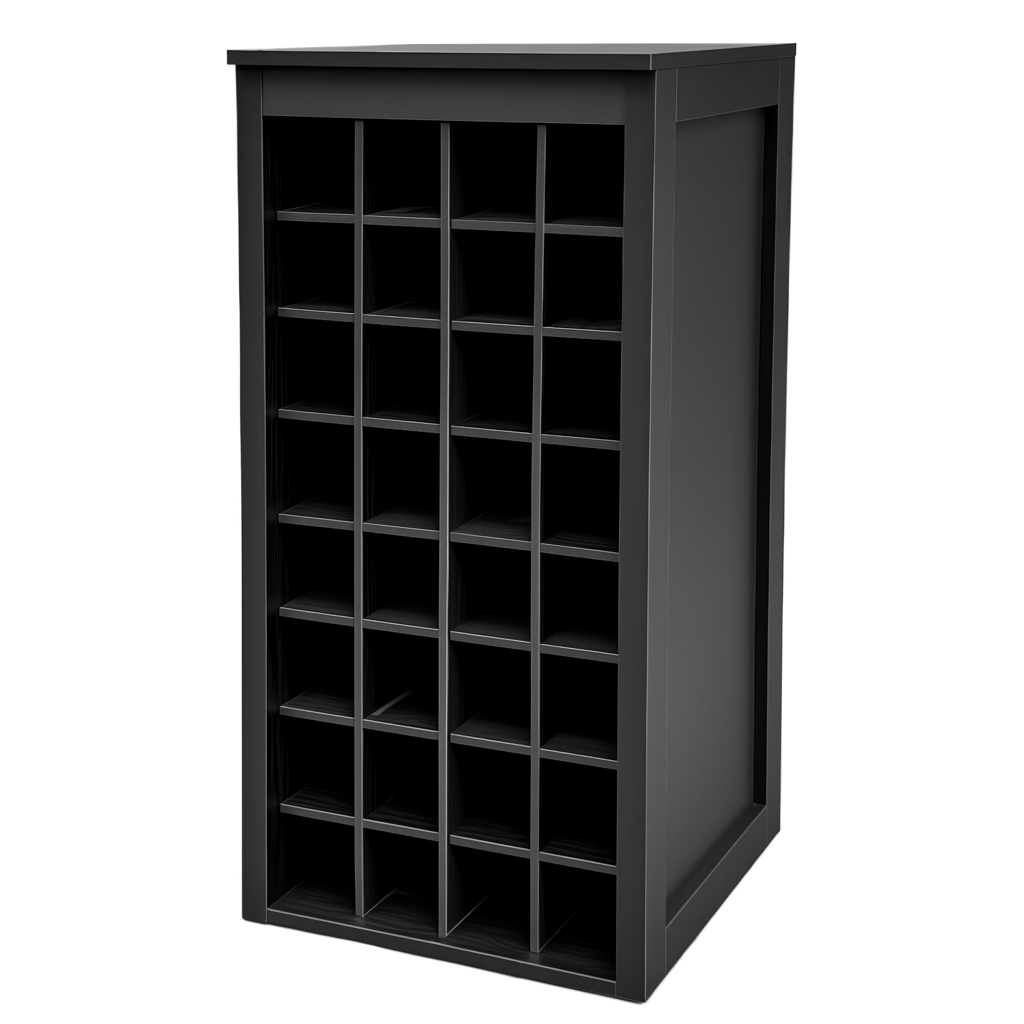 Wine Cabinet 32-Bottle Modular Storage Buffet for Home Bar Dining Room, Black
