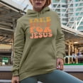 thumbnail image 2 of Take Time for Jesus, Quote About Spending Time with God, Groovy Retro Wavy Text Merch Gift, Sand Hooded Sweatshirt or Hoodie, Small, 2 of 5