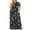 Black, variant on Summer Plus Size Maxi Dress for Women Short Sleeve Loose Plain Print Casual Long Dress with Pockets