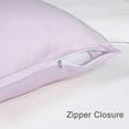 thumbnail image 4 of Unique Bargains Silky Satin Zippered Body Pillow Cover, 21" x 72", Lavender Gray, 4 of 7