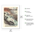 thumbnail image 2 of Mercedes Benz - Grand Prix of Berlin - Formula One Racing - Vintage Car Racing Poster by Hans Liska c.1954 - Bamboo Fine Art 290gsm Paper (Unframed) 12x16in, 2 of 4