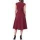 thumbnail image 3 of INSPIRE CHIC Vestido de Trabajo para Mujeres con Mangas Cortas, Elegante, Cintura Ceñida, Vestidos en A Línea, Color Burdeos, 3 of 6