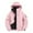 Pink, variant on Men's Stand Collar Workwear Jacket with Zipper Cardigan Style and Solid Color Professional Look