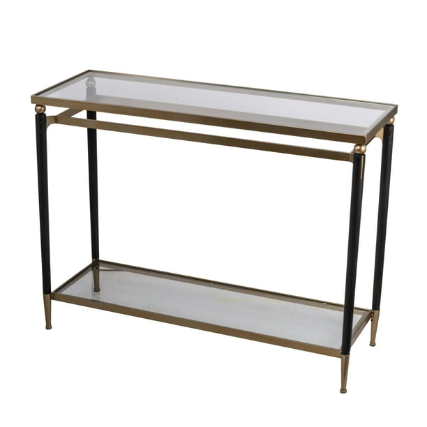 A B Home Modern Chic Gold And Black Console Table 42x15x32 Com A B Home Modern Chic Gold And Black, Black Gold Console Table