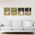 thumbnail image 4 of Tarot Tapestry Polyester Bohemian Astrology Wall Tapestry for Bedroom Living Room Decoration Rectangle Cat Shape 500x400mm 4pcs/set, 4 of 8