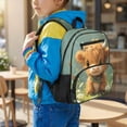 thumbnail image 2 of Uorisanigo Highland Cow Floral School Backpack for Boys Large Capacity, Lightweight Preschool Elementary Bookbag, Casual Rucksack for Travel Camping Vacation, 2 of 7
