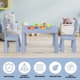 thumbnail image 5 of ZENY Kids Table and Chair Set 3 Piece Plastic Children Activity Toddler Table & Chair (Blue), 5 of 10