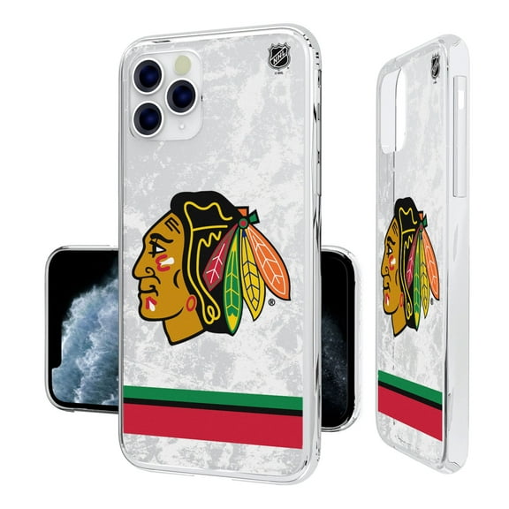Chicago Blackhawks iPhone Stripe Clear Ice Case