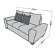 thumbnail image 4 of Sofa El Bazar Store Islandia Lino Gris oxford 3 plazas, Modular, Moderno, Sala, 4 of 4