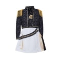 thumbnail image 2 of 4-Piece Halloween Costumes Pop Star Idol, Jacket, T-Shirt, Shorts and Shoulder Accessory Outfit Dress-Up Cosplay Costume for Anime Singer Stage Performance, 2 of 6