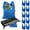 Cornflower Blue, variant on BagFold LIGHT - 10 Reusable Eco-Friendly Grocery Bags For Shopping In A Dispensing Pouch; Features Carabiner Clip  Coupon Pouch
