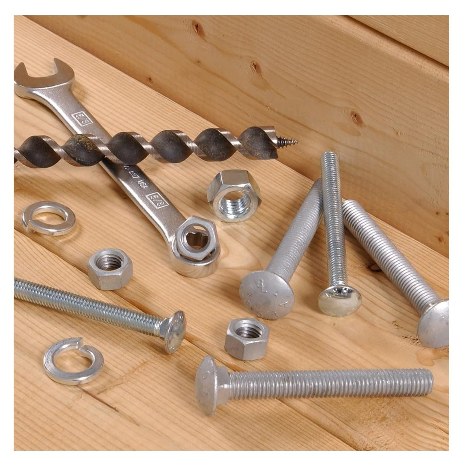 240180 Carriage Bolt, 3/8 x 4-Inch, Steel, Zinc-Plated, Silver, 50-Pack