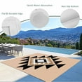 thumbnail image 4 of Fsddascl Black Khaki Boho Outdoor Rug for Patio/Deck/Porch, Non-Slip Large Area Rug 6 x 9 Ft, Aztec Southwest Ethnic Geometric Art Indoor Outdoor Rugs Washable Area Rugs, Camping Rug Carpet, 4 of 5
