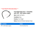 thumbnail image 2 of Front Right Brake Hose - Compatible with 1999 - 2001 Subaru Legacy 2000, 2 of 2