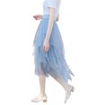 thumbnail image 4 of Lnzyyephy Lady ´s Fashionable Sexy Solid Color Mesh Skirt, Irregular Elastic Tulle Bubble Skirt, Daily Life and Vacation, 4 of 9