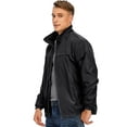 thumbnail image 3 of FUTATA Men's Hooded Raincoat Waterproof Jacket Zip Windbreaker, Raincoat Lightweight Hooded Waterproof Windbreaker Cycling Running Raincoat, 3 of 9