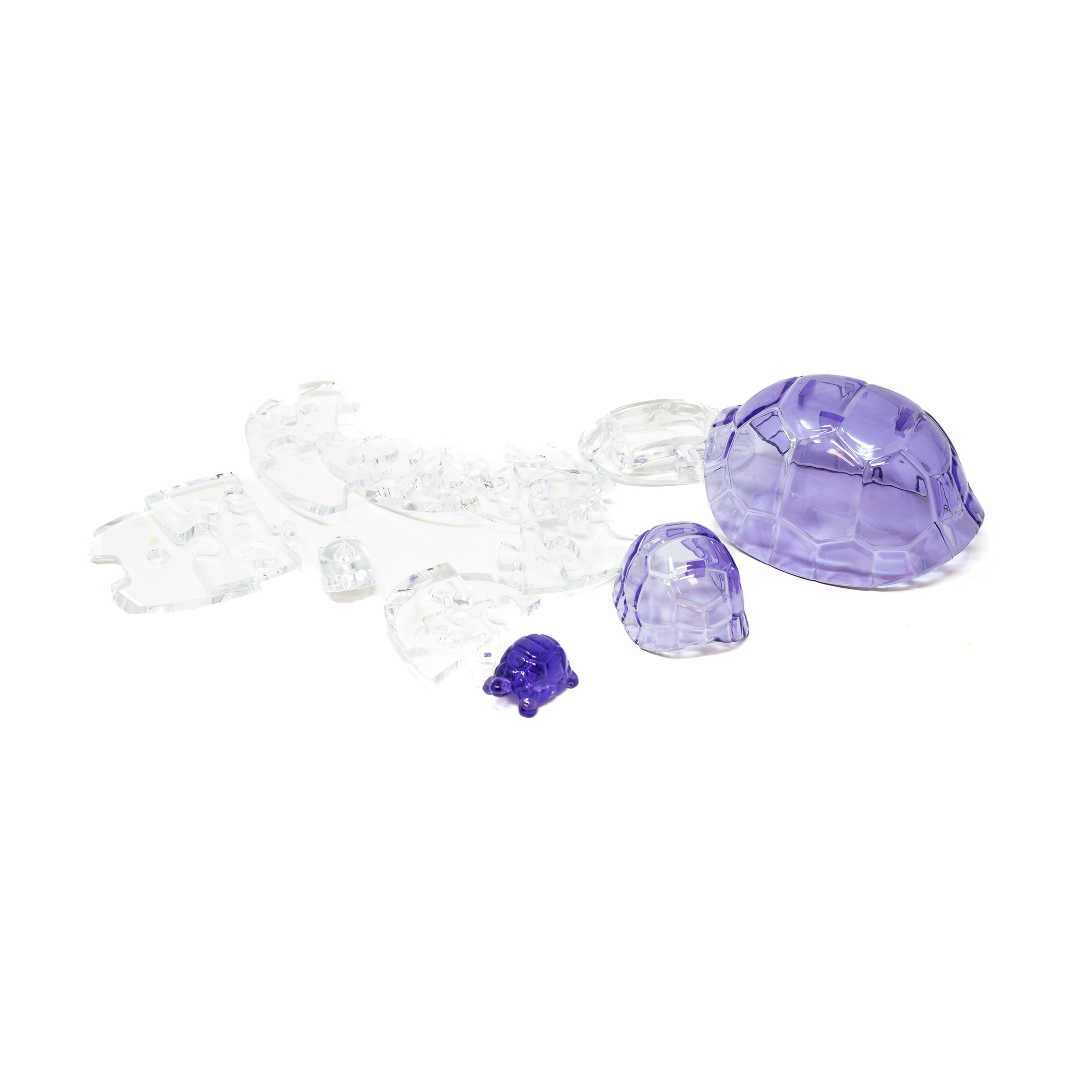 AreYouGame.com 3D Crystal Puzzle - Turtles (Purple): 37 Pcs