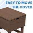 thumbnail image 5 of FUNDAZE Outdoor Cooler Table, Outdoor Side Table with 3 Gallon Ice Bucket,Detchable Top Lid, Patio Bar Table for Poolside, Party, Camping, Picnic, Brown, 5 of 12