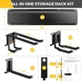 thumbnail image 2 of 49.5"Garage Tool Organizer Wall Mount 500lbs Garden Tool Organizer for Garage with Adjustable Hooks,Heavy Duty Yard Tool Storage Rack, Anti-Rust Shed Rack Holder Hanging Rake Broom Mower Snowboard, 2 of 8