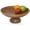 Natural Ribbed, variant on Folkulture White Fruit Bowl for Kitchen Counter or Wooden Fruit Bowls, 12-Inch Pedestal Bowl for Table Centerpieces, Wooden Bowls for Décor or Breads and Fruits, Mango Wood, White