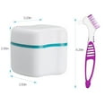 thumbnail image 1 of Denture Bath Case with Basket Denture Bath Cleaning Box Container Soaking Cup Cleaner Retainer Case Holder for Dentures for False Teeth, Plus Free Brush, 1 of 5