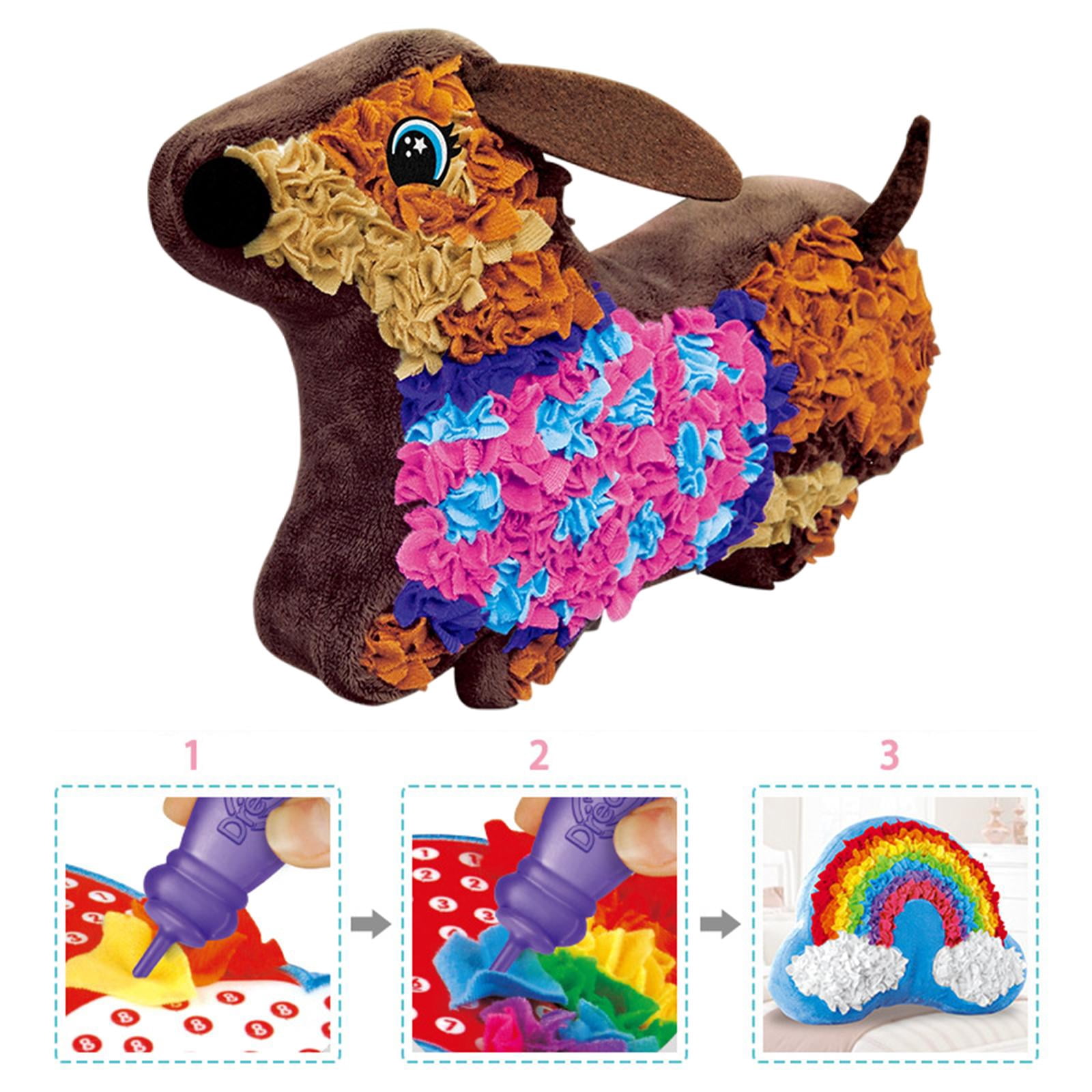 Funny Pillow DIY Kits Arts and Crafts Doll for Valentine Day Christmas Birthday Educational toys Decor , Dachshund