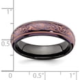 thumbnail image 5 of Titanium Edward Mirell Black Ti Domed Anodized Copper Color 6mm Band (Size 5.5) Made In United States emr240-5.5, 5 of 5