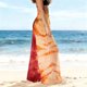 thumbnail image 4 of Pantalones de playa de gasa ligeros para mujer con protección solar, pantalones anchos de estilo bohemio estampados, blusa para mujer, 4 of 7