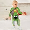 thumbnail image 3 of Looney Tunes Marvin The Martian Baby Long Sleeve Footless, Infant Playsuit Romper Jumpsuits for Boys Girls, 3 of 8